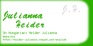 julianna heider business card